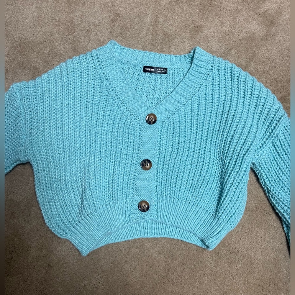 SHEIN Blue Knit Sweater